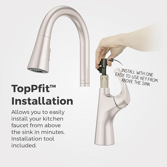 Pfister Talega Kitchen Faucet with Pull Down Sprayer, Single Handle, High Arc, NSF Certified, Spot Defense Stainless Steel Finish, F5297TEGS