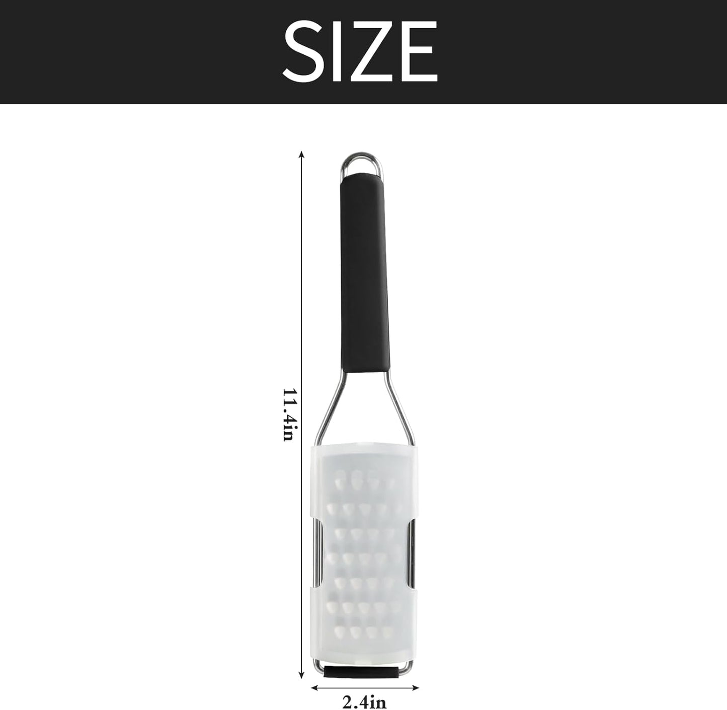 Cambom Cheese Grater Vegetable Shredder & Citrus Zester Lemon Zester for Parmesan Cheese, Vegetables, Zucchini, Nutmeg, Chocolate, Lemons, Hand Held Shredder Graters Stainless Steel Extra Coarse Blade