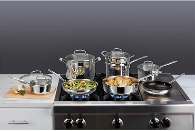 Cuisinart Chef's Classic Stainless Cookware 13-Piece Set, 77-13