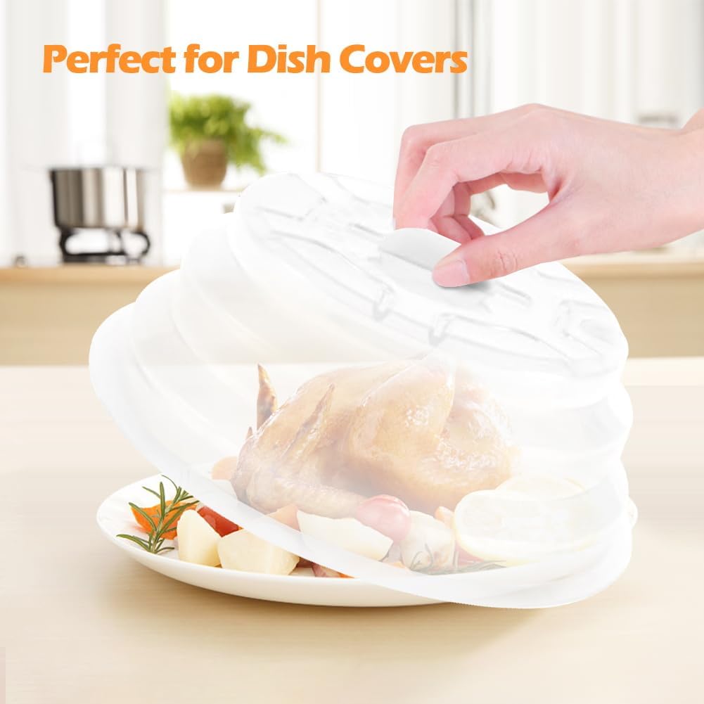 Microwave Plate Cover Microwave Splatter Cover Silicone Microwave Plate Cover Dish Covers for Microwave Oven Cooking Anti-Splatter Guard Lid