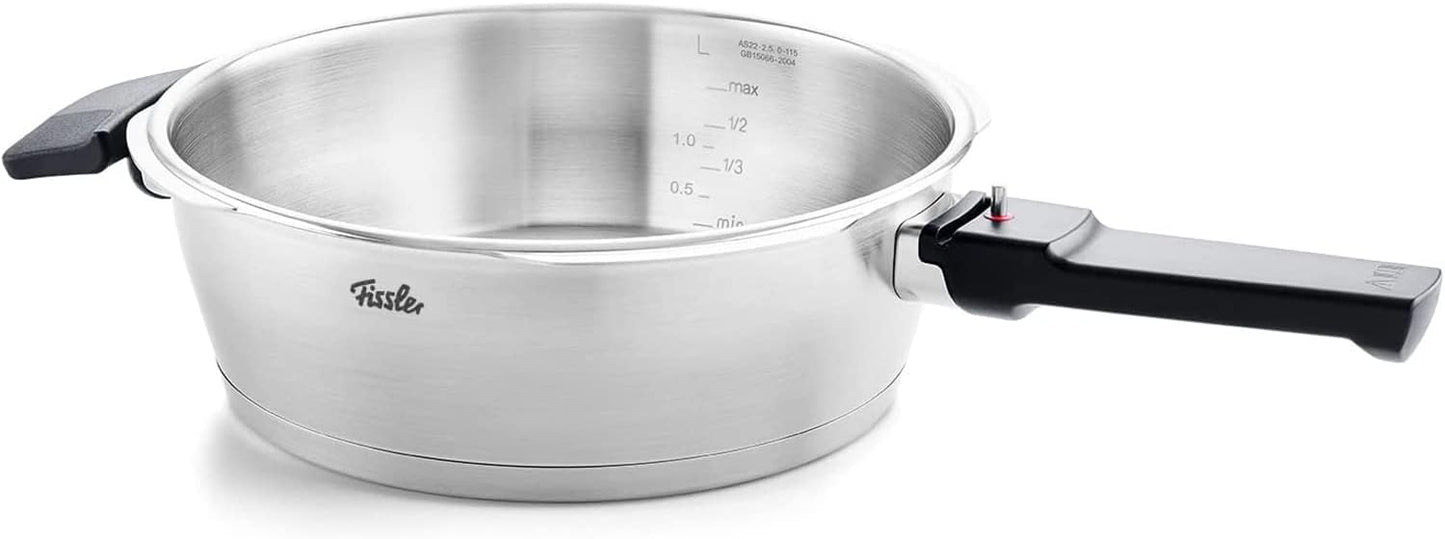 Fissler Vitavit Premium Pressure Cooker with Steamer Insert, 2.6 Quart