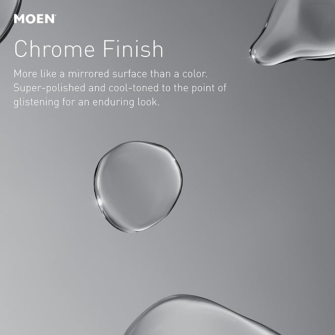 Moen Adler Chrome One-Handle High Arc Kitchen Sink Faucet with Power Clean, Modern Kitchen Faucet with Pull Down Sprayer, 87233