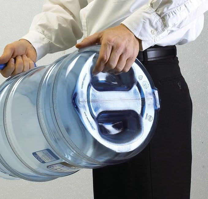 San Jamar Saf-T-Ice Plastic Ice Tote, Ice Bucket with Drying and Storage Hook for Restaurants, Bars, Catering Events, Buffets, 6 Gallons, Blue