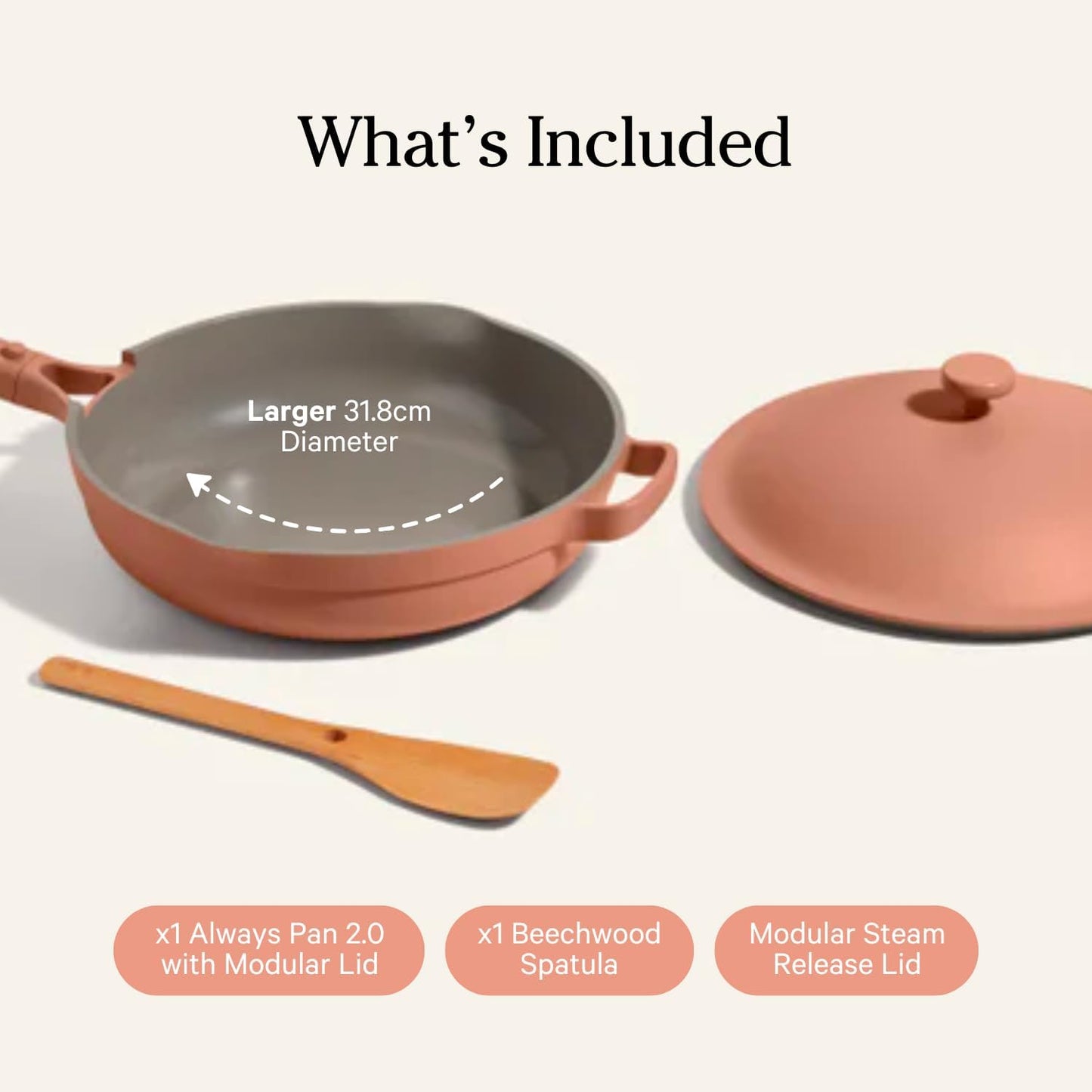 Our Place Large Always Pan 2.0-12.5” (4 Qt) Nonstick, Toxin-Free Ceramic Cookware | Patented 10-in-1 Aluminum Frying & Sauté Pan | Safe for Oven, Induction & All Cooktops up to 450°F | Spice