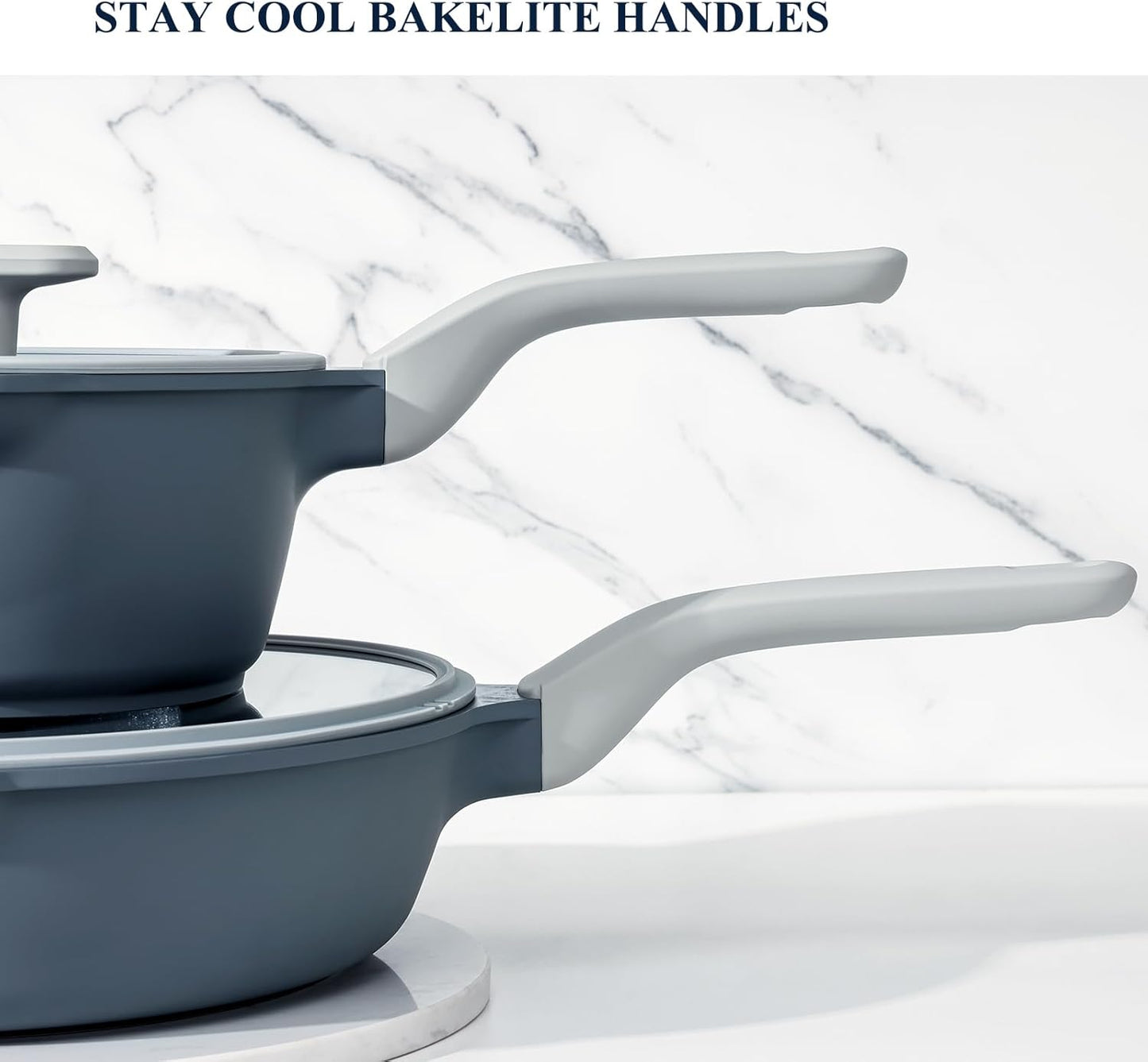 Nonstick Saucepan with Lid, 2.7 Quart Ceramic Sauce Pan, Non Toxic Sauce Pot with Pour Spouts for Multipurpose Use, PTFE, PFOA & PFAS Free, Induction Compatible.