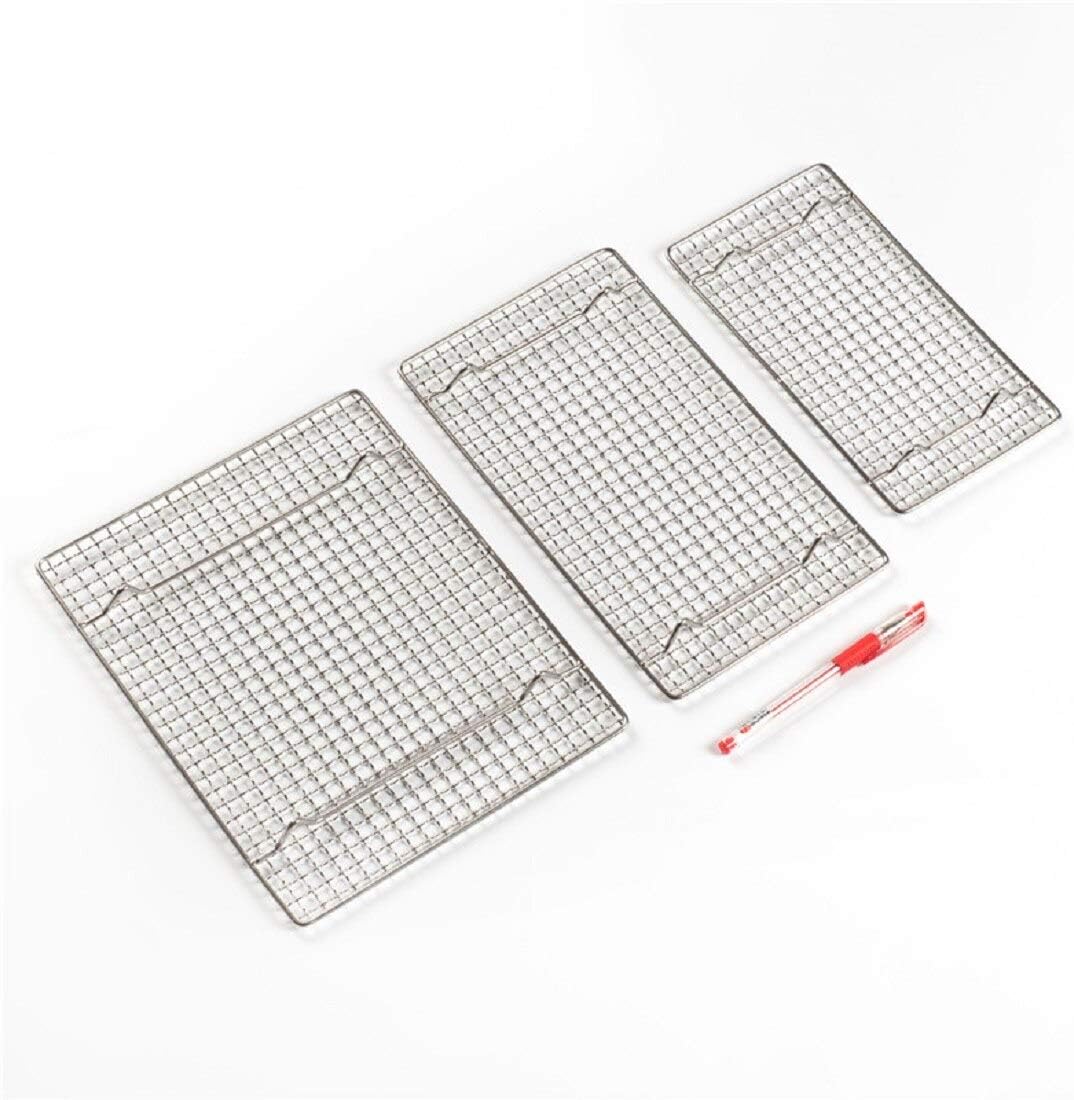 304 Stainless Steel Cooling Rack Versatile Baking Rack Heat Resistant Rust Proof Sturdy Grate 19.7"*11.8"