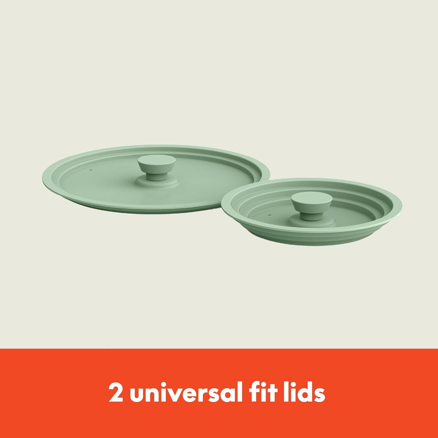 bella 9 Piece Ceramic Nonstick Cookware Set, Fits-anywhere™ Kitchenware w EverGood™ Coating, Dishwasher & Oven Safe, All Stovetops Compatible, Stackable Design, Cool Touch Handles, Seaglass