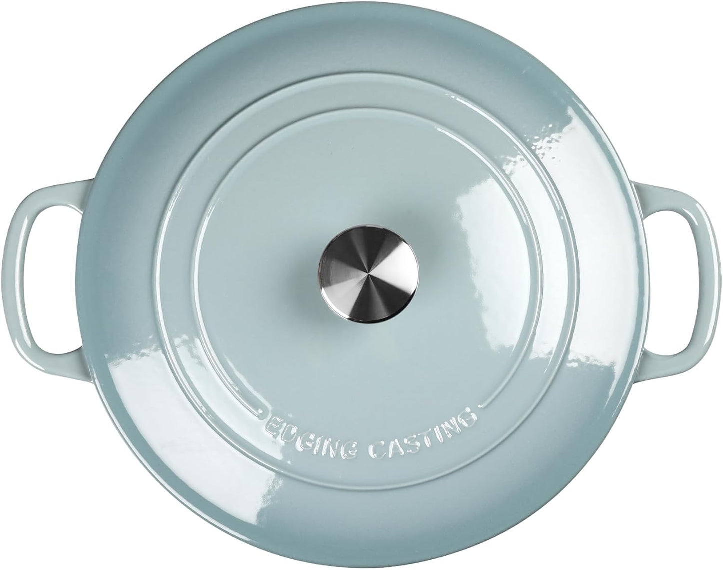 Enameled Dutch Ovens Cast Iron Dutch Oven Pot with Lid for Bread Baking, Cook, Dual Handle, 7 Quart, Seasalt