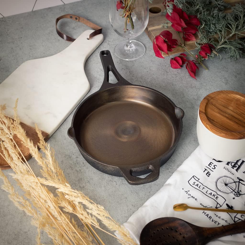 Backcountry Iron 8 Inch Smooth Wasatch Pre-Seasoned Round Cast Iron Skillet