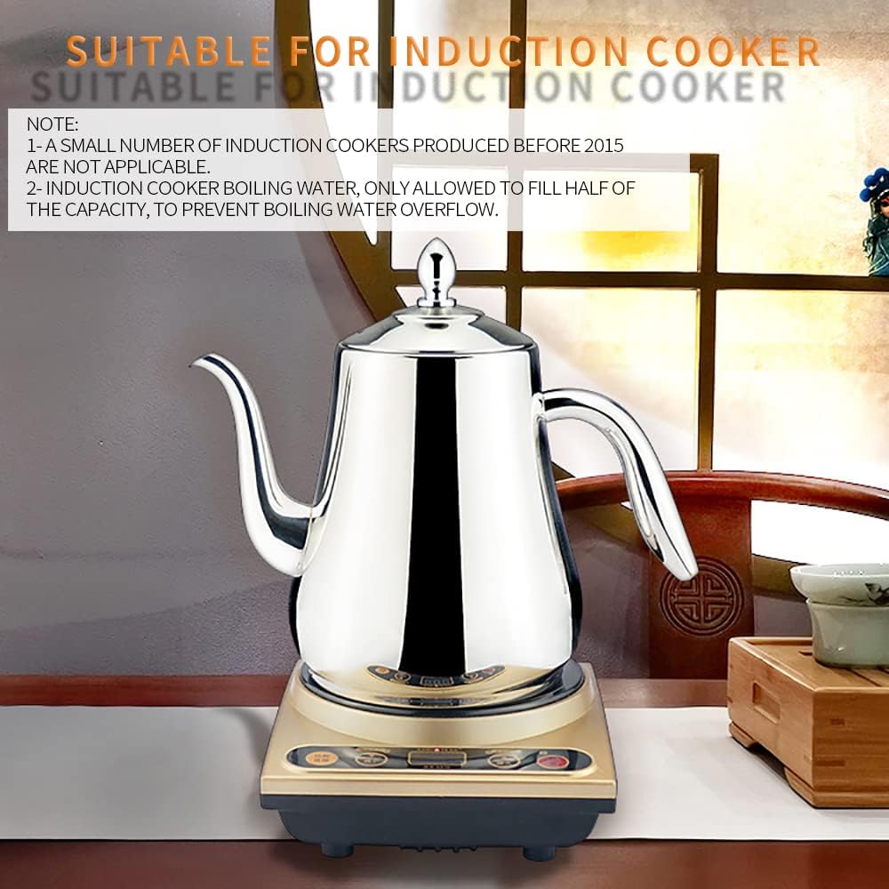 SANQIAHOME Stainless Steel Teapot with strainer Tea Pot With Removable Infuser or filter for Loose Leaf and Tea Bags cold water Pitcher Tea Maker Dishwasher Safe (silver, 1550ml(51Oz))