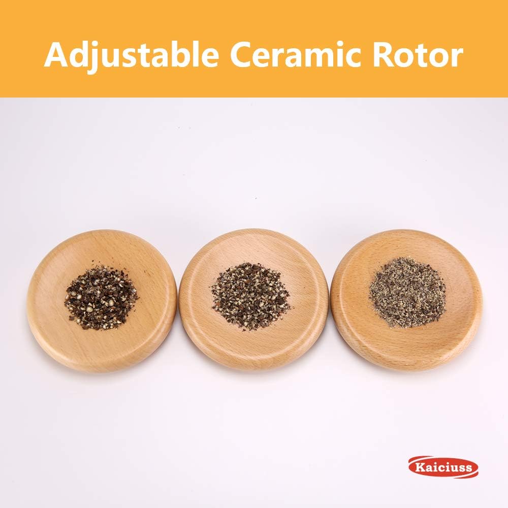 Salt Pepper Grinder Mill Arcylic,the Best Peppercorn Grinder with Adjustable Mill-Clear