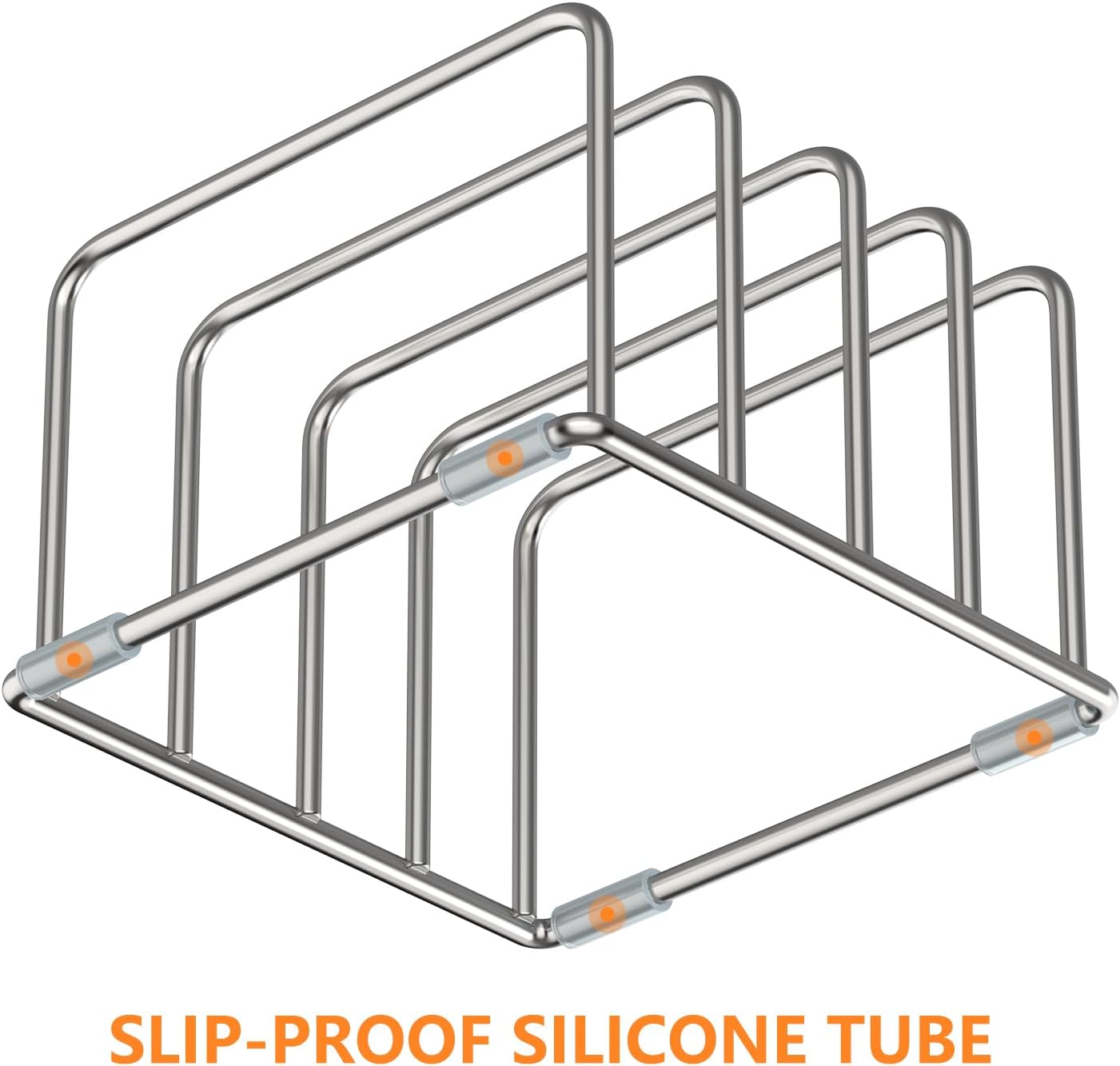 Cutting Board Holder Stand, Chopping Board Storage Rack, Cutting Board Organizer, 304 Stainless Steel Chopping Board Holder, Cookie Sheets Organizer 1.0+1.2 Inch Width Slots (2 PCS)