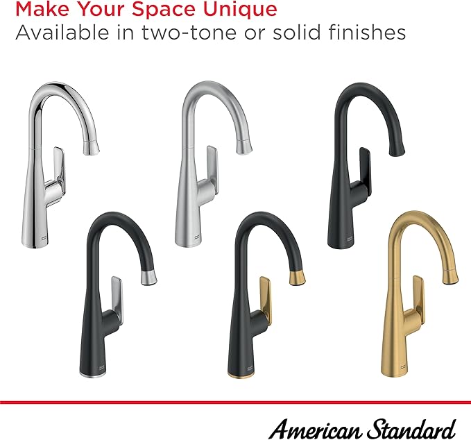 American Standard 1048272430 Aspirations Pull-Down Bar Sink Faucet, 1.8 GPM, Matte Black
