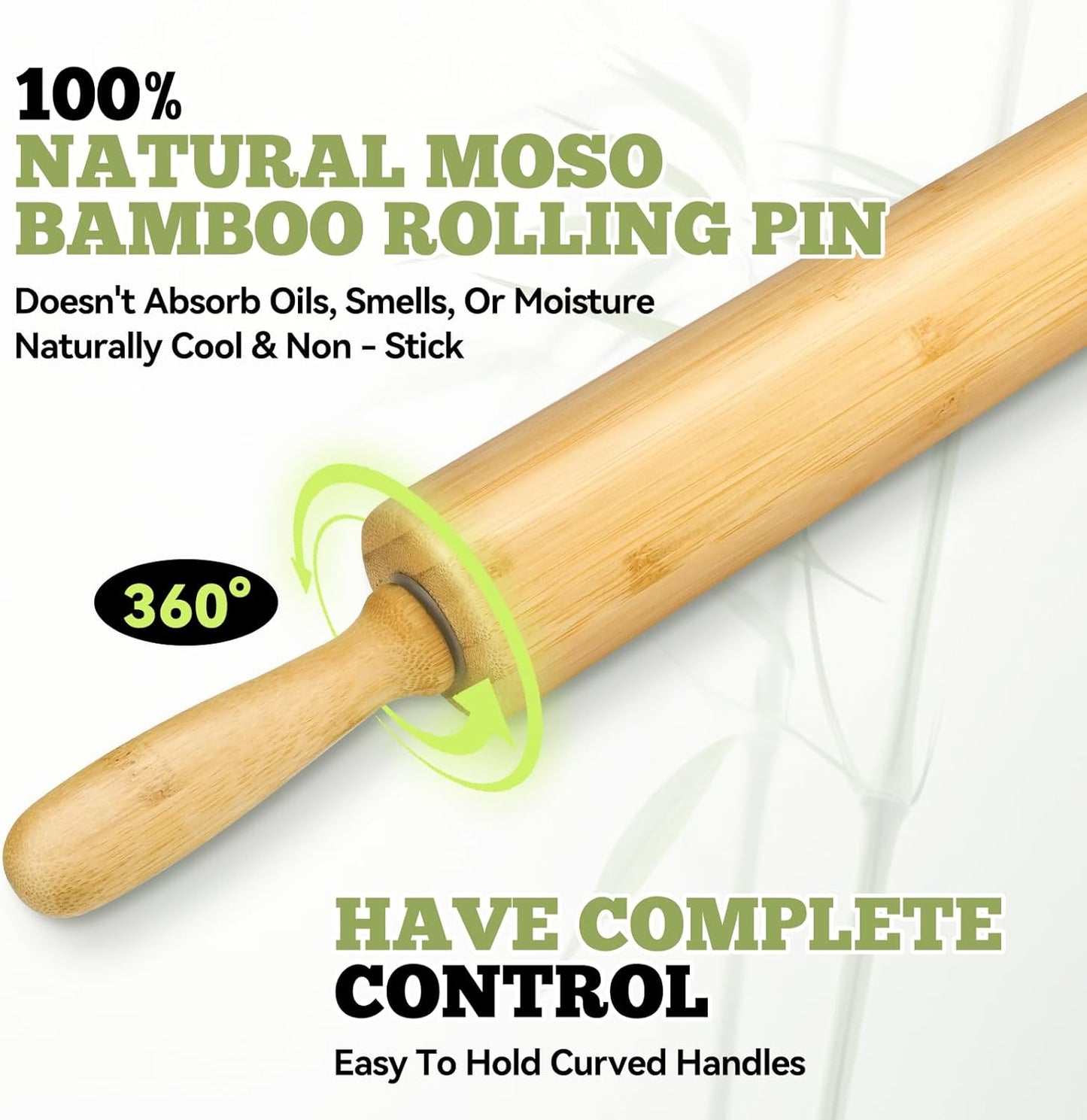 2 Pack(10 inch &17.5 inch) Wooden Rolling Pin for Baking - Long Dough Roller for All Baking Needs