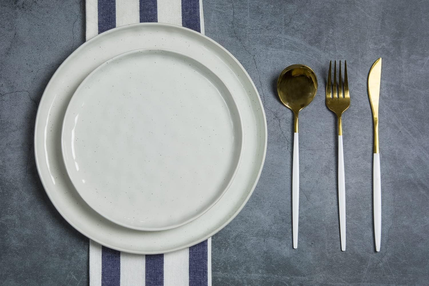 Famiware Mars Plates and Bowls Set, 24 Pieces Dinnerware Sets, Dishes Set for 8, Multi-color