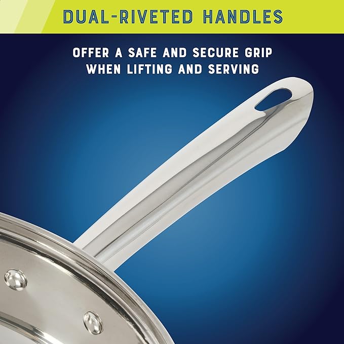 Oster Sangerfield 12 Piece Stainless Steel Cookware Set W/Kitchen Tools