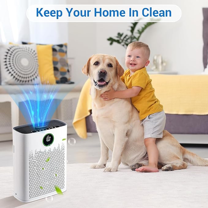 HAP603 Air Purifier Filter for ECOSELF HAP603/HAP603WF Air Purifier 3 Layers Hepa Air Filter Replacement with Activated Carbon for Home/Kitchen/Office