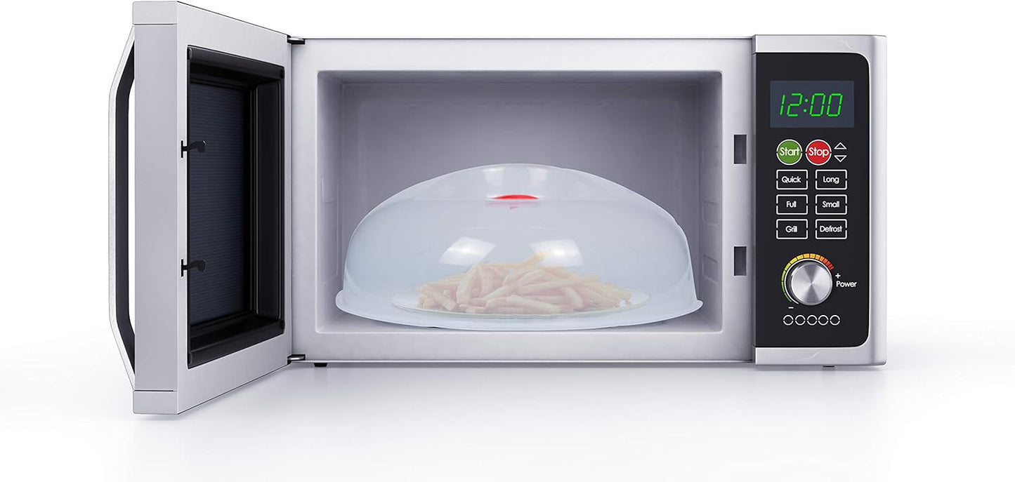 Microwave Cover for Food, Large Microwave Plate Cover Guard Lid with Steam Vents Keeps Microwave Oven Clean, 11.5 Inch BPA Free & Dishwasher Safe-2PCS red