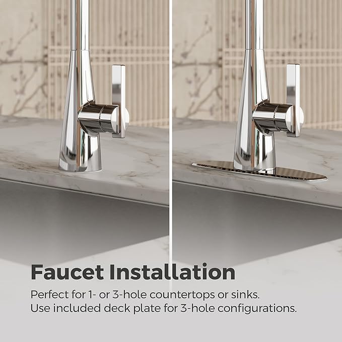 Pfister Exemplar Kitchen Faucet with Pull Down Sprayer, Single Handle, High Arc, NSF Certified, Polished Chrome Finish, F5297EPC