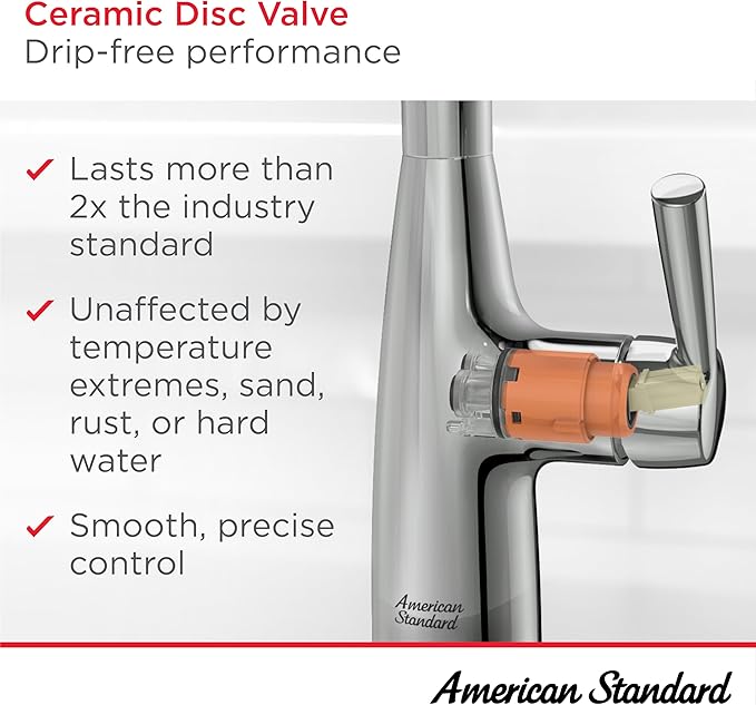 American Standard 104827DC00 Aspirations Pull-Down Bar Sink Faucet, 1.8 GPM, Stainless Steel