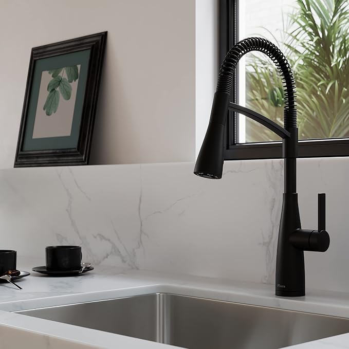 Pfister Kwan Culinary Kitchen Faucet in Matte Black