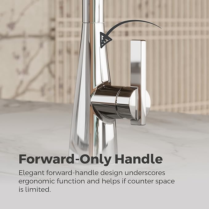 Pfister Exemplar Kitchen Faucet with Pull Down Sprayer, Single Handle, High Arc, NSF Certified, Polished Chrome Finish, F5297EPC