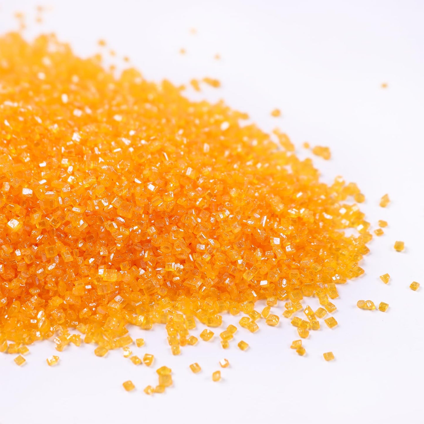 Orange Sanding Sugar for Baking Edible Sparkling Sprinkles Coarse Sugar Crystals for Easter Cake Decoration Cookie Cupcake Topper Ice Cream Topping Supplies 150g/5.3oz