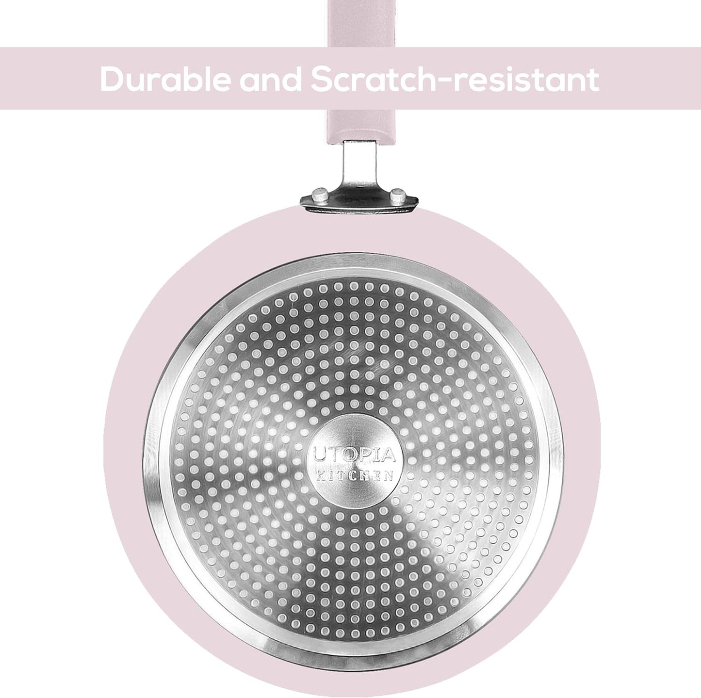 Utopia Kitchen Nonstick Cookware 3 Piece Set, Non-Stick Frying Pans with Induction Bottom, 8, 9.5 & 11 Inches Frying Pans with Bakelite Handles, PFOA Free, Purple & Black