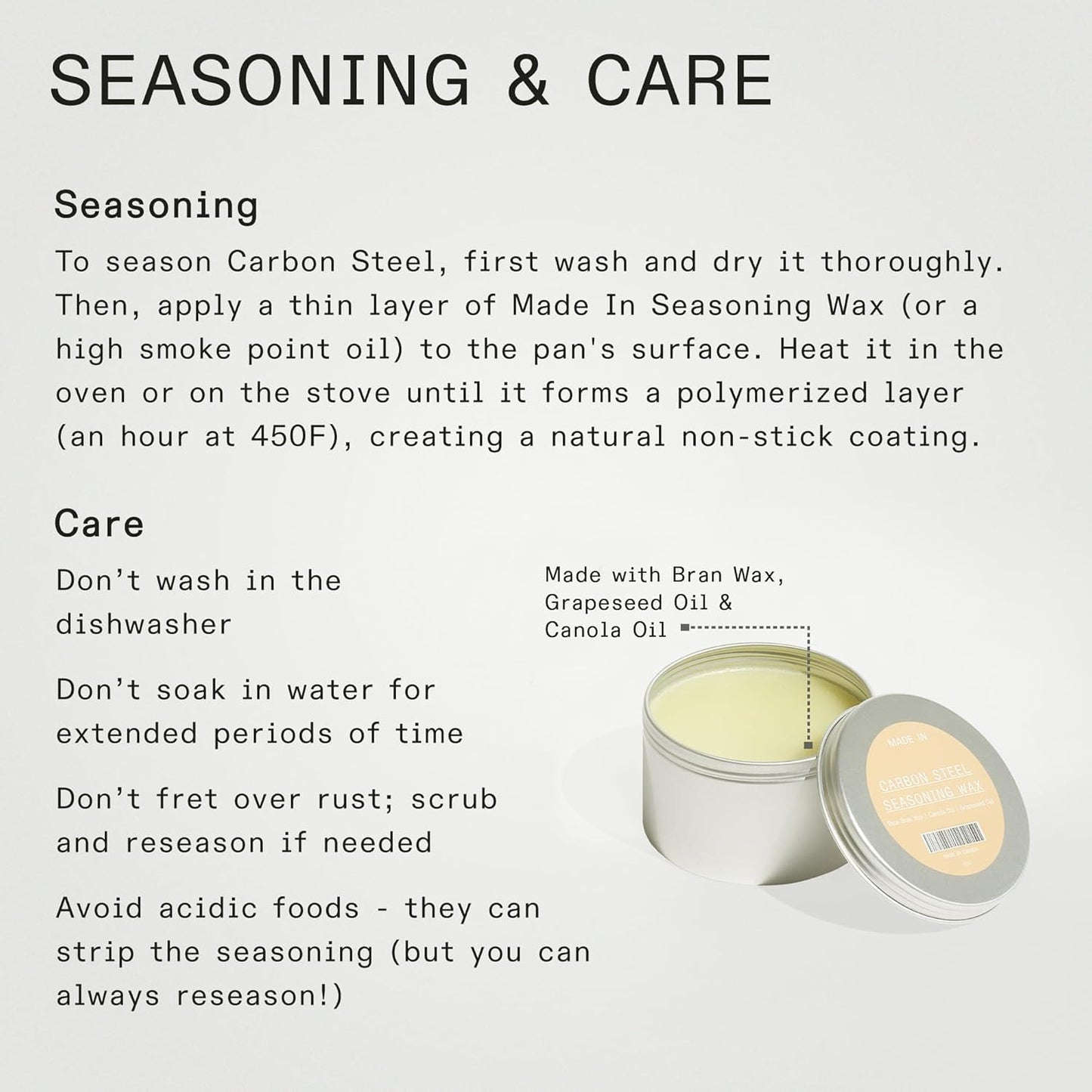 Made In Cookware - Seasoned 12" Blue Carbon Steel Frying Pan - (Like Cast Iron, but Better) - Professional Cookware - Crafted in Sweden - Induction Compatible