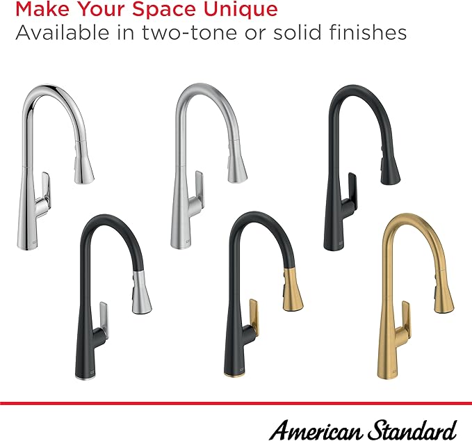 American Standard 104827GN00 Aspirations Pull-Down Bar Sink Faucet, 1.8 GPM, Brushed Gold