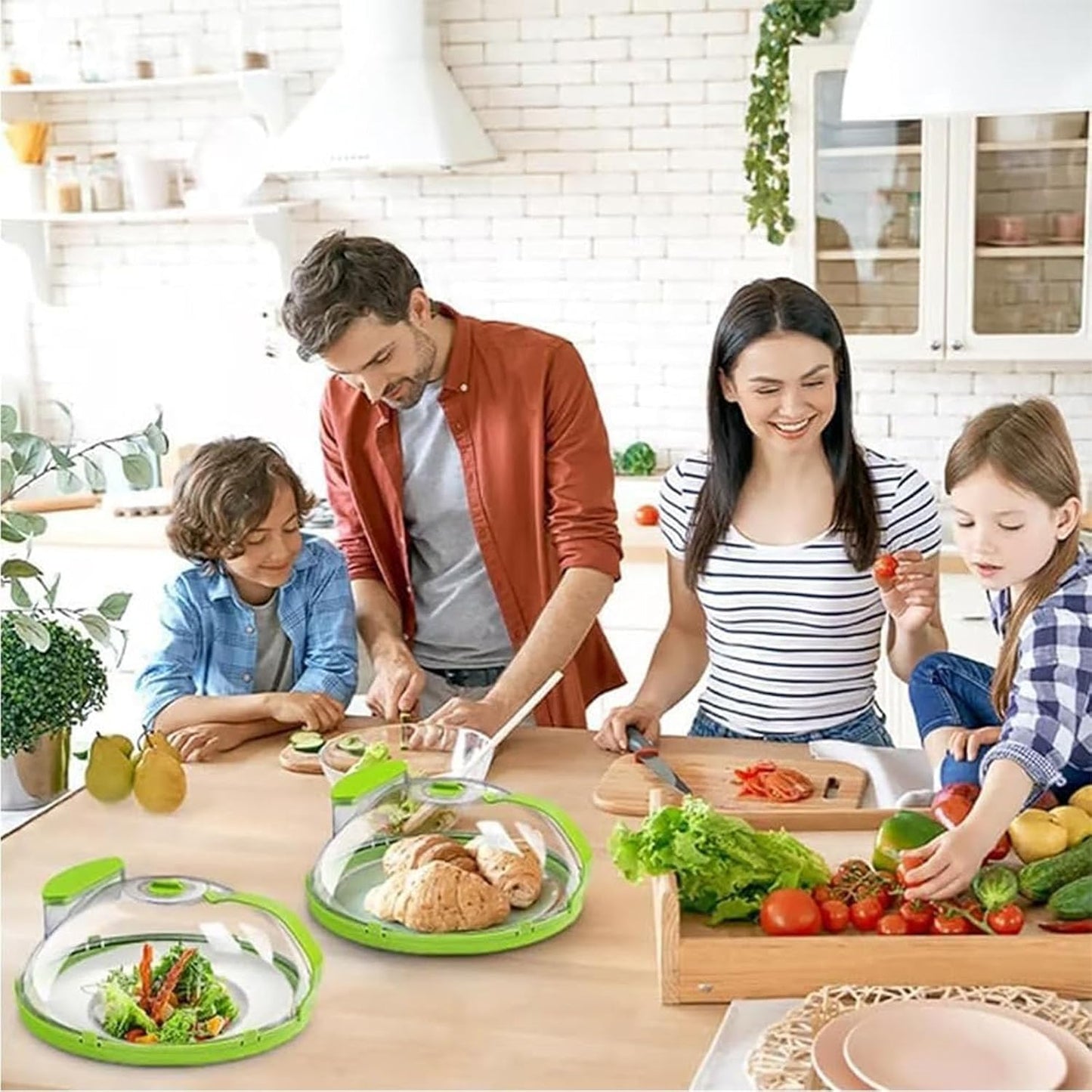 Steam And Reheat Microwave Cover, Microwave Splatter Cover, 2-In-1glass Microwave Cover For Food, Adjustable Steam Hole, Food Water Storage Box, Splash-Proof Design For Cooking (A)