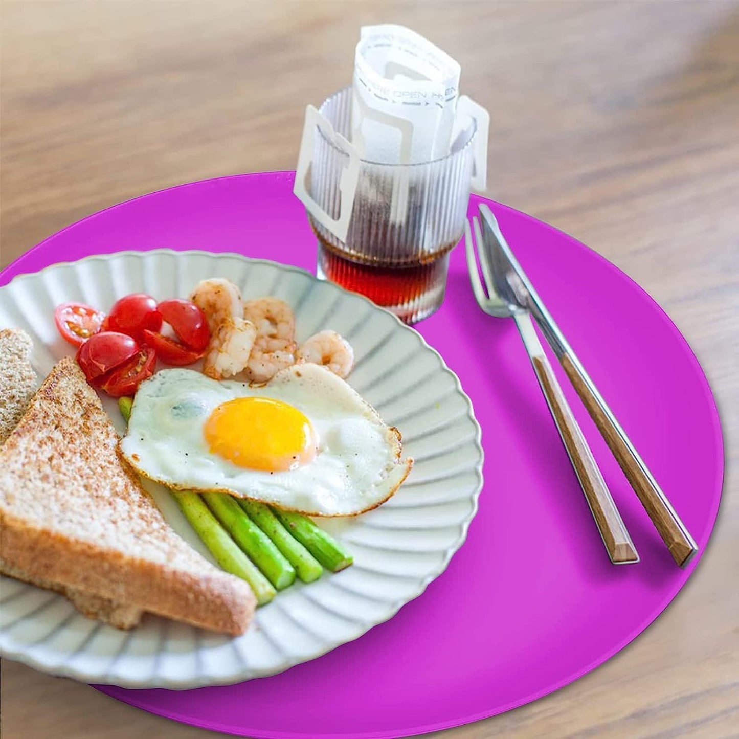 KooMall 12 10 8 6 4 Inch Multi-Purpose Microwave Mat, as Trivet, Pot Holders, Food Cover, Cup Lids, Drying, Place Mat, Utensils Rest, Heat Pad for Hot Pot Pans Bowls Plates Dishes Kitchen Counter