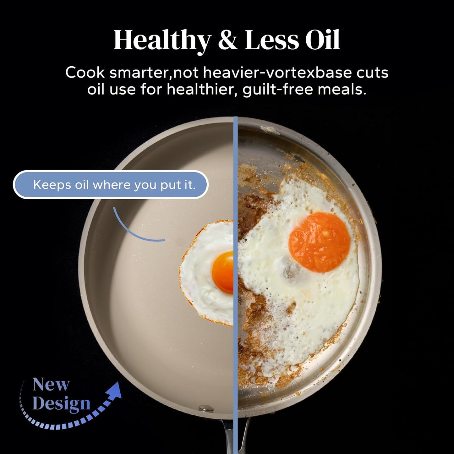 Redchef Ceramic Deep Saute Pan with Lid, Large Jumbo Cooker 3.5QT, 11" Frying Pan Nonstick with Stay Cool Handle, Non Toxic Cooking Skillet, Kitchen, Induction Dishwasher Safe, PFOA & PFAS Free(Beige)