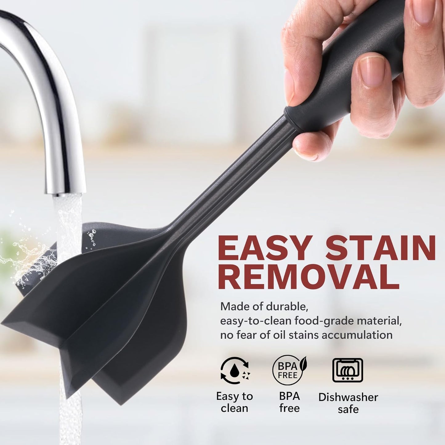 Li&Zhao Ground Beef Chopper Tool - Meat Chopper for Ground Beef Ground Meat Smasher Hamburger Smasher Tool Ground Beef Masher Meat Spatula Chopper Potato Mashers Heat Resistant Nylon for Mix and Chop