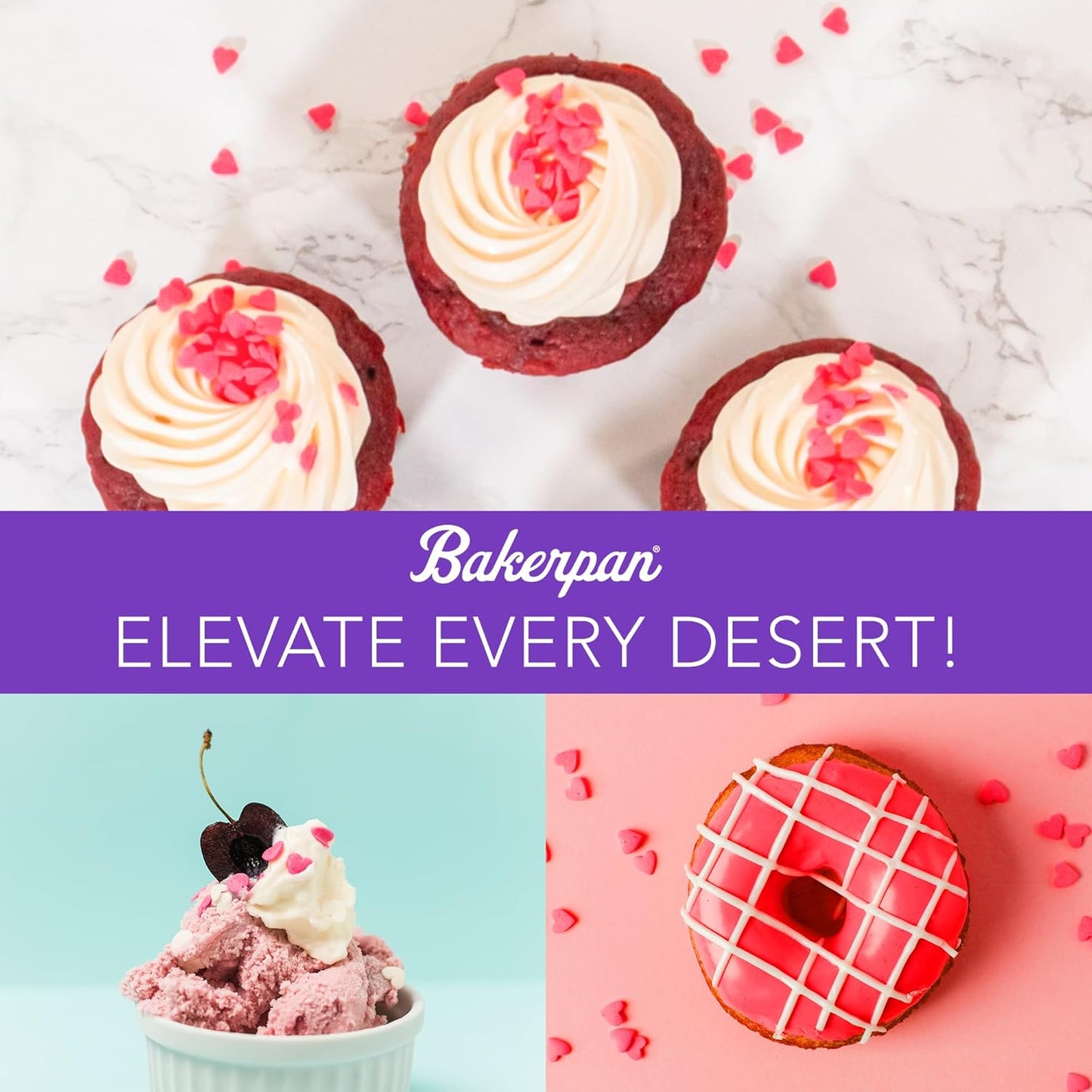 Bakerpan Quins Sprinkles for Cake Decorating - 4 Ounces - Gold Edible Confetti Sprinkles for Cupcakes, Ice Cream, Cookies, Cakes (Made in USA)