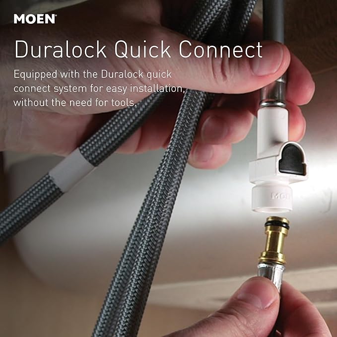Moen Adler Spot Resist Stainless Motionsense Wave Sensor Touchless One Handle Pulldown Kitchen Faucet Featuring Power Clean, 87233EWSRS