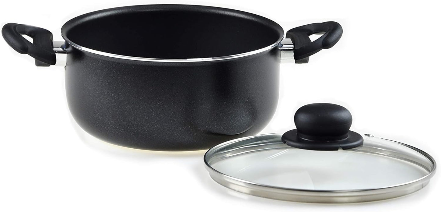 RAVELLI Italia Linea 30 Non Stick Dutch Oven with Glass Lid (5 Quart)