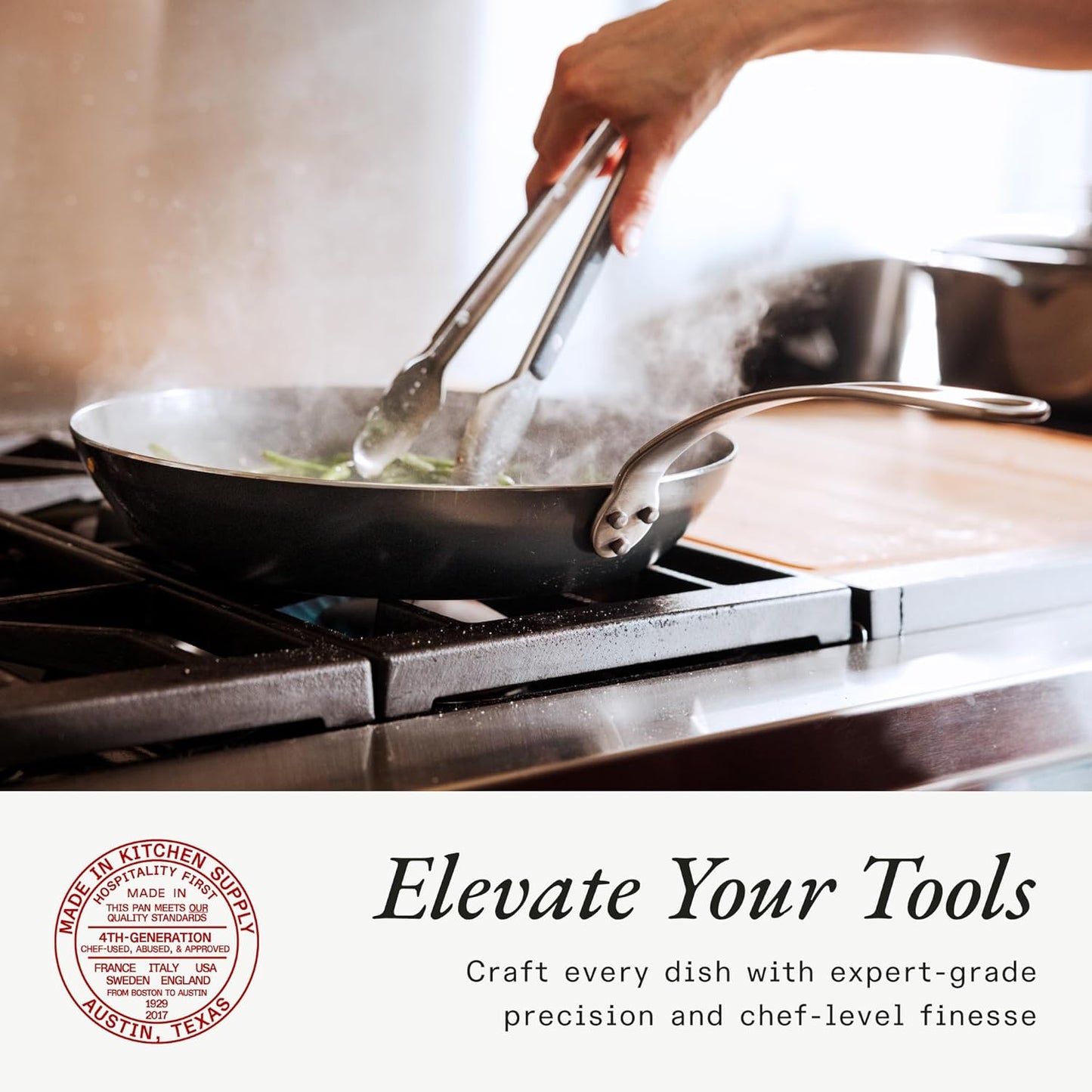 Made In Cookware - 2 Piece (Includes 10",12") Seasoned Carbon Steel Frying Pan - (Like Cast Iron, but Better) - Professional Cookware - Crafted in Sweden - Induction Compatible