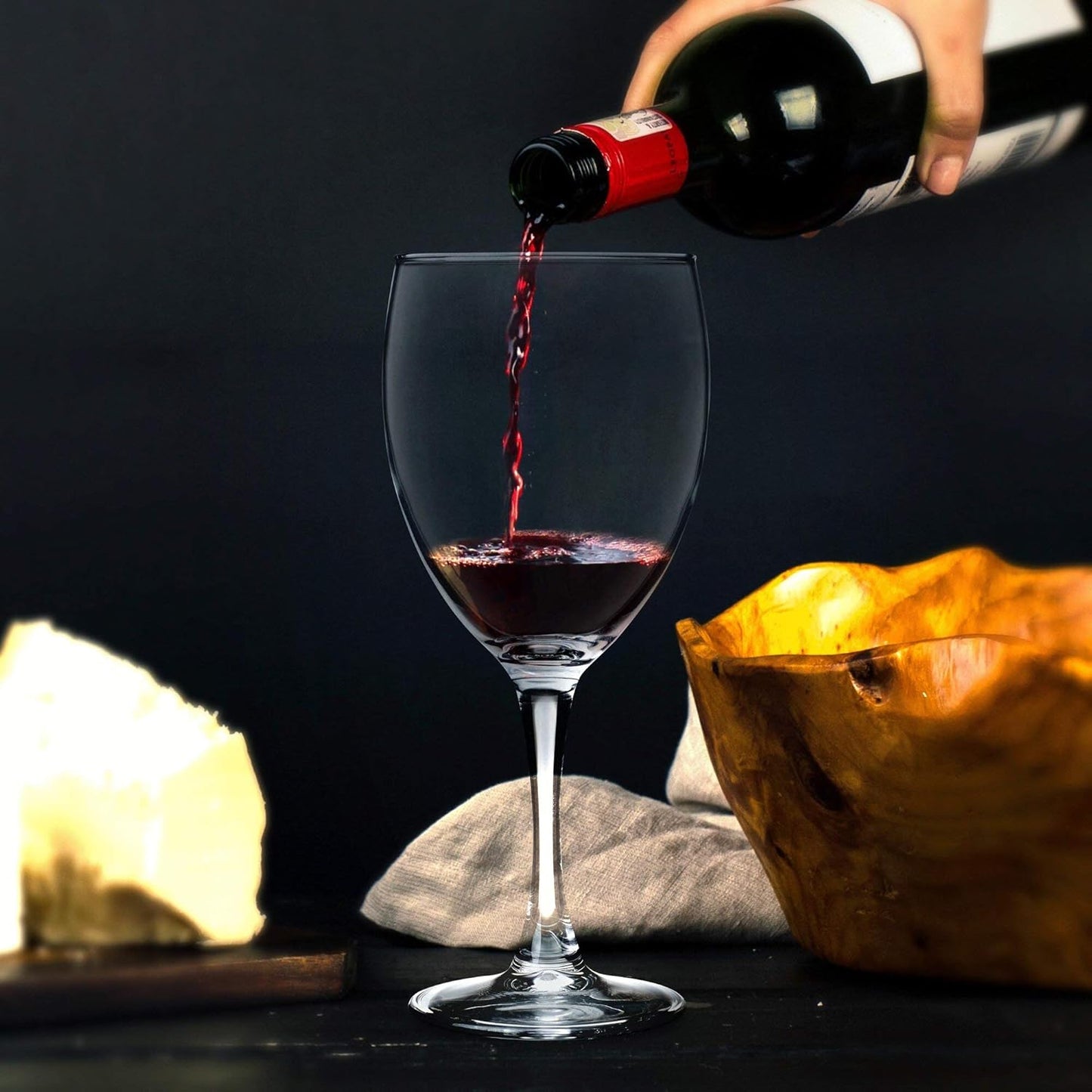 DISCOUNT PROMOS Nuance Wine Glasses by ARC 10.5 oz. Set of 10, Bulk Pack - Restaurant Glassware, Perfect for Red Wine, White Wine, Cocktails - Clear