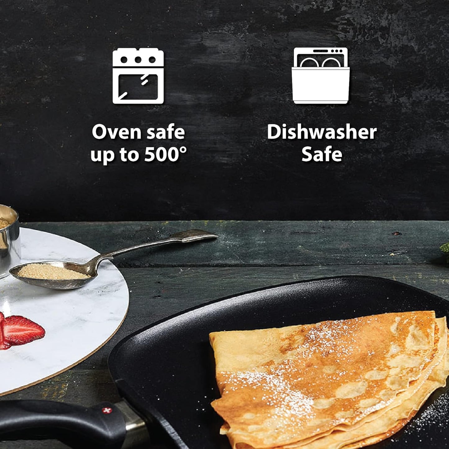 Swiss Diamond 12.5" (5.3 Qt) Wok HD Nonstick Induction Diamond Coated Aluminum Wok, Includes Lid Dishwasher Safe and Oven Safe Wok, Grey