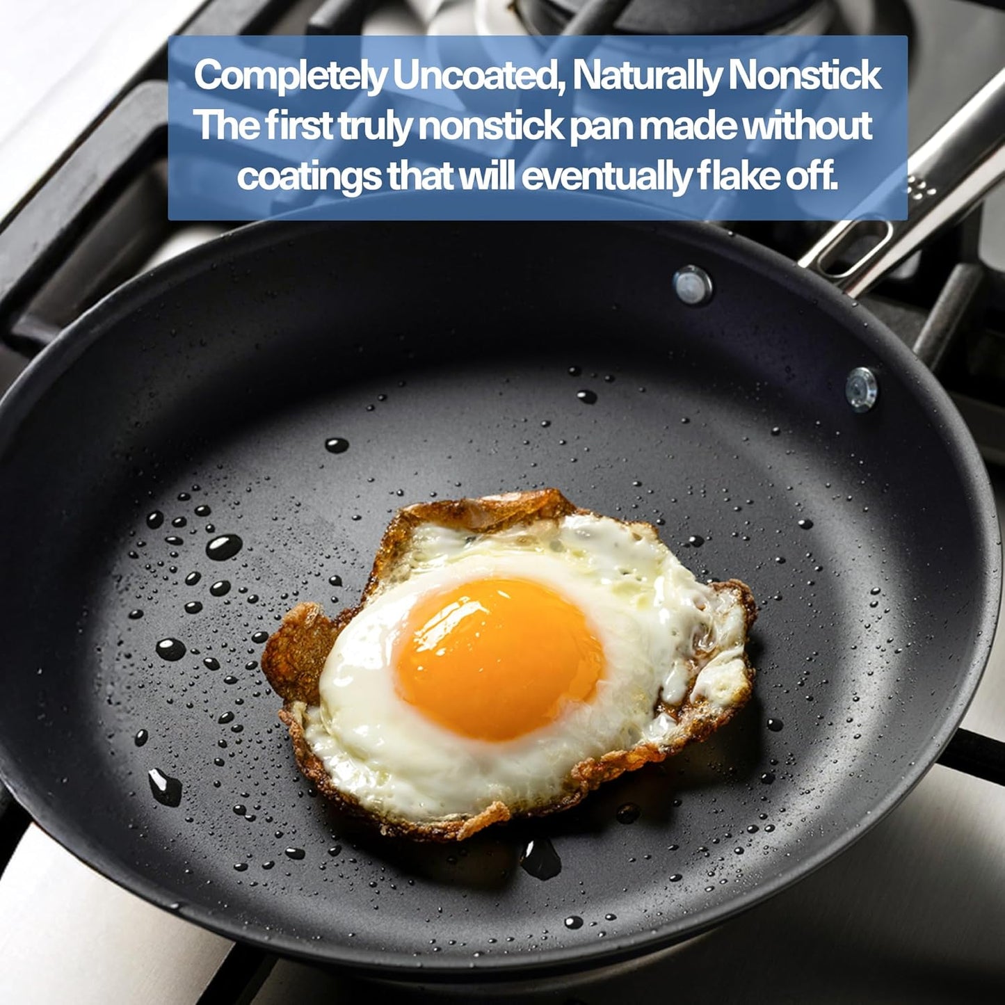 Misen Carbon Nonstick™ Frying Pan – Carbon Steel Pan, Naturally Nonstick No-Coating Surface, Ultra-Durable & Oven-Safe, Induction & Gas Compatible - 12 Inch