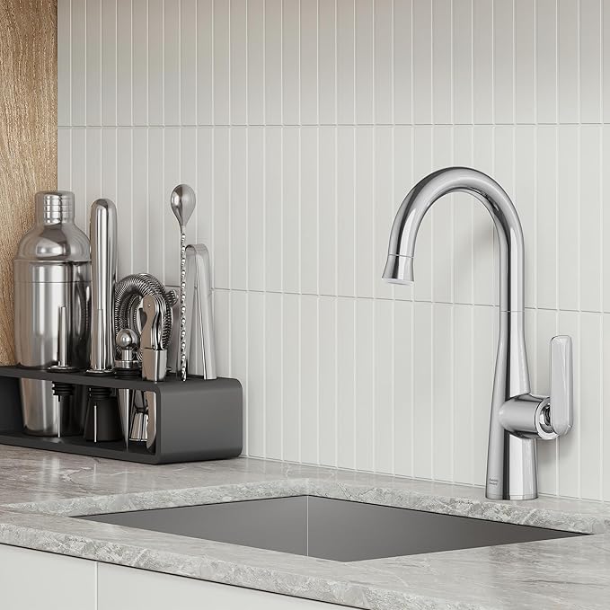 American Standard 1048270000 Aspirations Pull-Down Bar Sink Faucet, 1.8 GPM, Polished Chrome