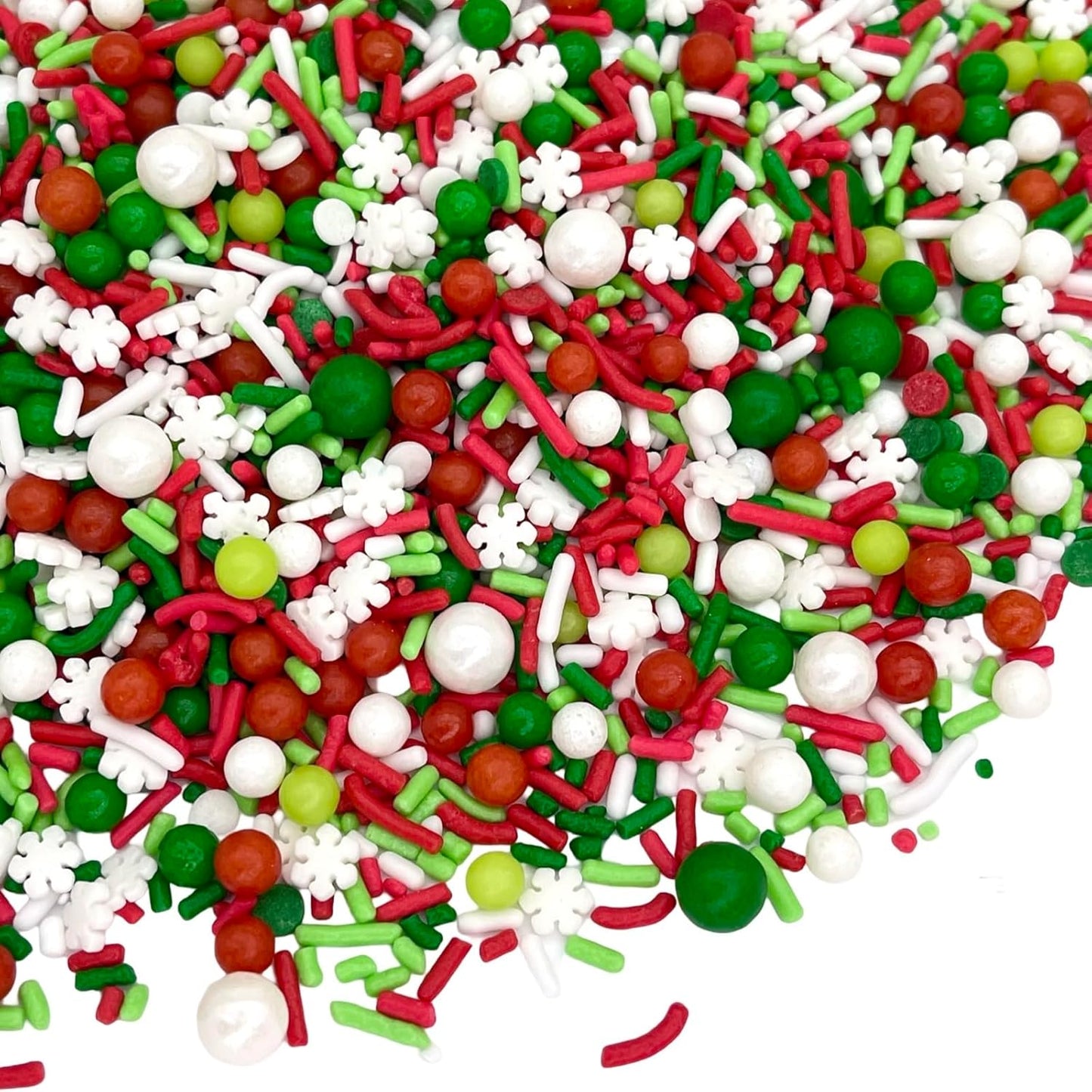 Manvscakes | Christmas sprinkles | Cake sprinkles | Cookie sprinkles | 4 ounce (Red, green, white)