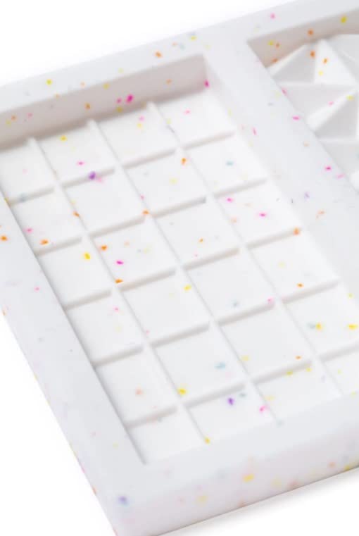 Fancy Sprinkles Adele Candy Bar Mold, 3 Cavities Reusable Silicone Traditional Cut, for Baking, Melting Chocolate, & Dessert Decorating (10 ¾” W x ½” H x 6 ½”)