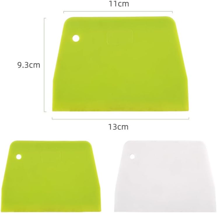 Plastic Bench Scraper & Chopper (14Pcs), Multi-Purpose Dough Scraper Bench Scraper, Flexible Bowl Scraper, Sharp Edge & Angles, Dough Cutter, Kitchen Utensil for Bread, Pizza, and Flat Top Griddles