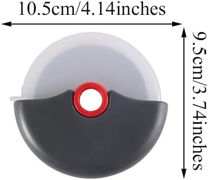 Pizza Cutter Wheel with Protective Blade Cover, 4Pcs Ergonomic Pizza Slicer, Classic Pizza Wheel for Cutting Through Crusts, Pies and More, Dishwasher Safe, Stainless Steel Pizza Cutter