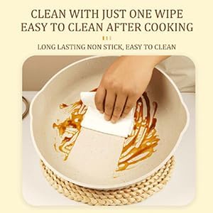 Frying Pans Nonstick with Lid, 10/11 inch Skillets and Frying pans,Granite Cooking Pan with Pour Spout,Non Toxic Pan for Stove,Induction,Gas,Pb, Cd PFOA Free(Granite, 11inch)