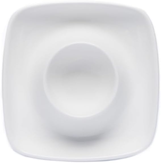 Ceramics White Egg Cups Egg Holders for Hard Boiled Eggs Set 6pcs