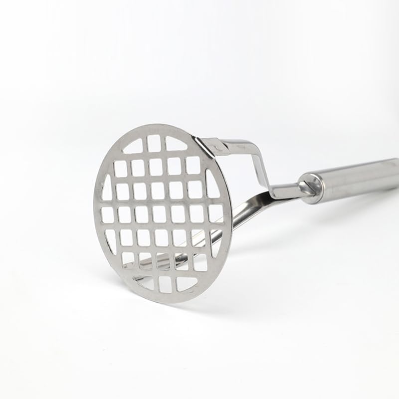 Potato Masher (4-Pack), 10-Inch Sturdy Gourmet Stainless Steel Wire Masher, Heavy Duty Metal Potato Ricer, Vegetables Fruits Hand Mashers, Dishwasher Safe