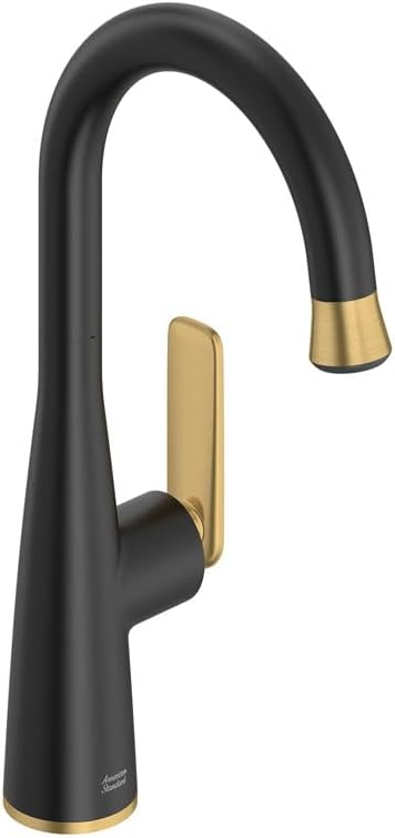 American Standard 1048274240 Aspirations Pull-Down Bar Sink Faucet, 1.8 GPM, Matte Black/Brushed Gold